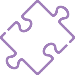 Purple puzzle piece icon